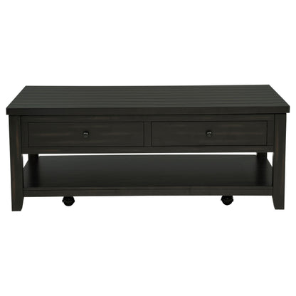 Payne 48-inch Mobile Lift Top Coffee Table Distressed Java