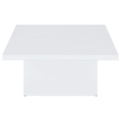 Devar 3-piece Square Coffee End Table Set White High Gloss