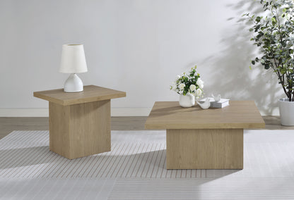 Devar Square Engineered Wood Side End Table Latte