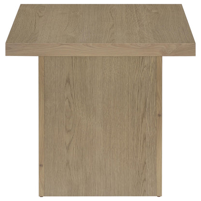 Devar 2-piece Square Cocktail Coffee End Table Set Latte