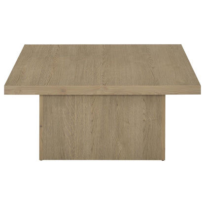 Devar 2-piece Square Cocktail Coffee End Table Set Latte