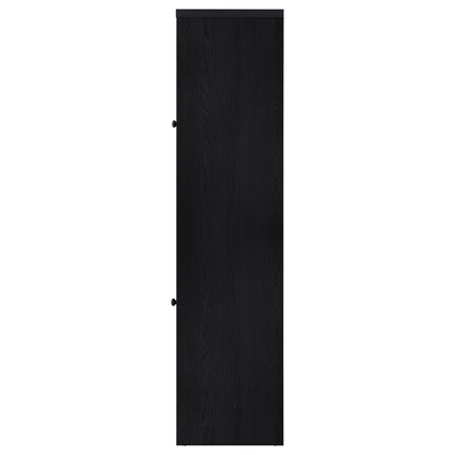 Denison 67-inch 2-door Media Tower Storage Cabinet Black