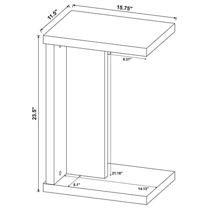 Clower Engineered Wood C-Shaped Sofa Side Table Mango