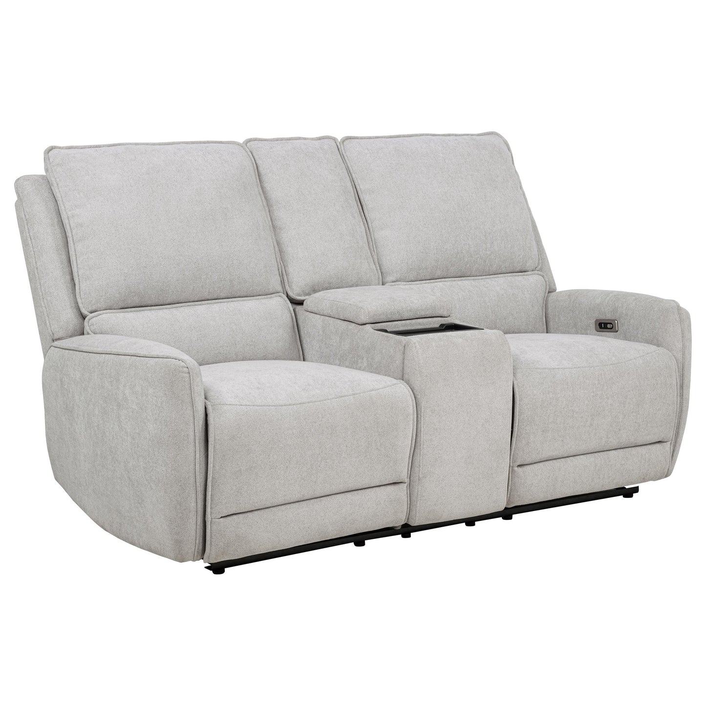 Sylmar 2-piece Chenille Power Reclining Sofa Set Dove Grey