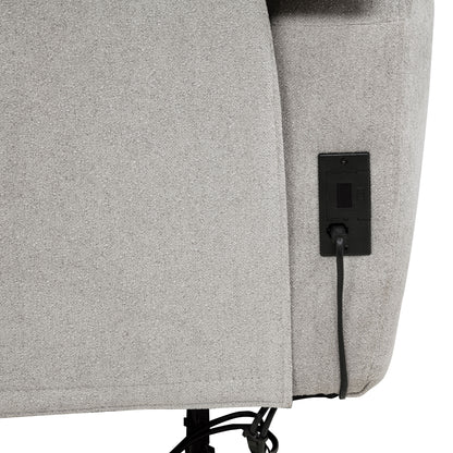 Sylmar Chenille Upholstered Power Reclining Loveseat Dove Grey