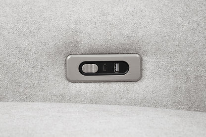 Sylmar Chenille Upholstered Power Reclining Loveseat Dove Grey