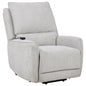Sylmar Chenille Upholstered Dual Power Lift Recliner Dove Grey