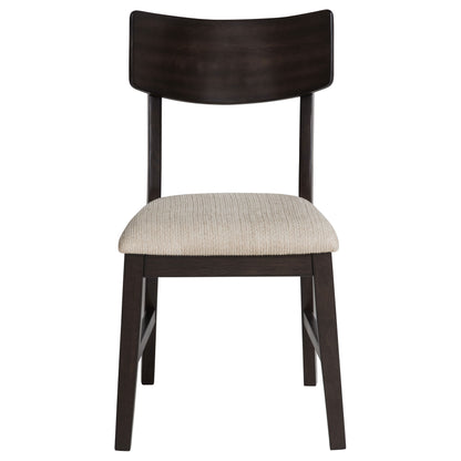 Catley 5-piece Round Drop Leaf Dining Table Set Dark Coffee