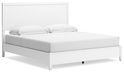 Binterglen King Panel Bed with Mirrored Dresser, Chest and Nightstand