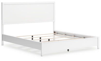 Binterglen California King Panel Bed with Mirrored Dresser and Chest