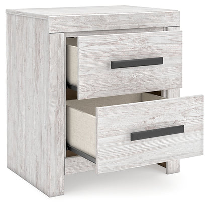 Cayboni Queen Panel Bed with Mirrored Dresser, Chest and Nightstand