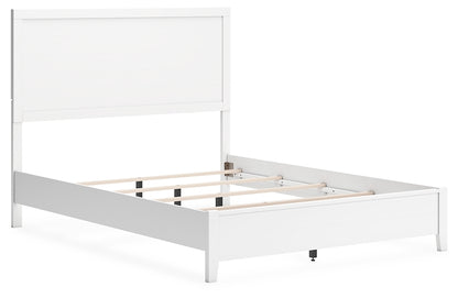 Binterglen Queen Panel Bed with Mirrored Dresser and Chest