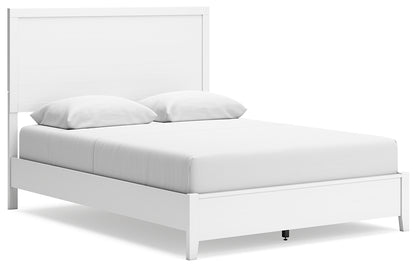 Binterglen Queen Panel Bed with Mirrored Dresser and Chest