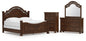 Lavinton King Poster Bed with Mirrored Dresser and Chest