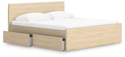 Onita King Panel Platform Bed with 1 Side Storage