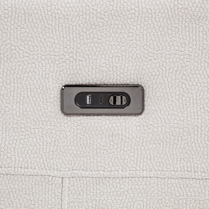 Kennett 2-piece Chenille Power Reclining Sofa Set Ivory