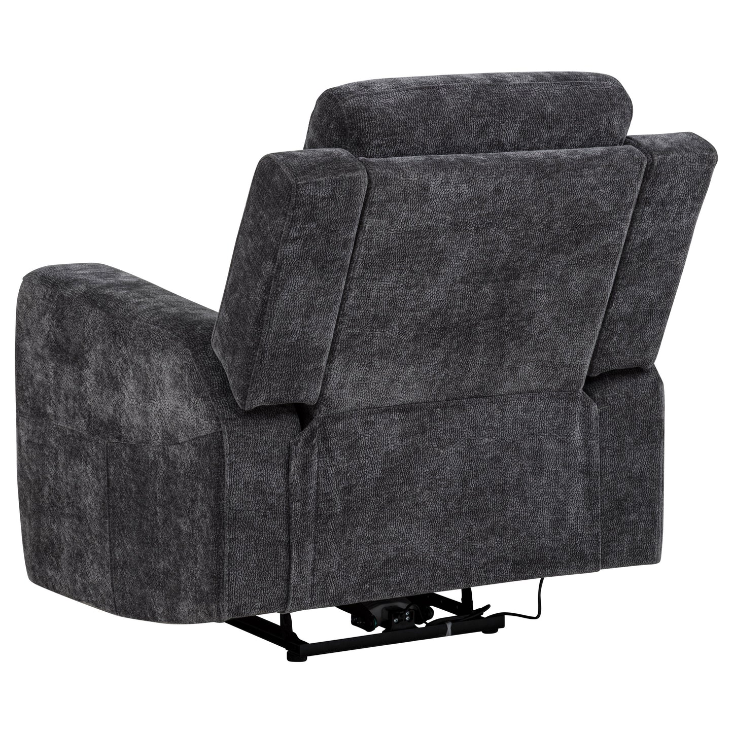 Kennett 3-piece Chenille Power Reclining Sofa Set Dark Grey