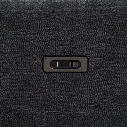 Kennett 3-piece Chenille Power Reclining Sofa Set Dark Grey