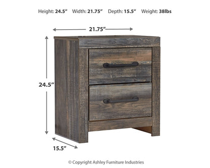 Drystan Queen Panel Bed with Mirrored Dresser and Nightstand