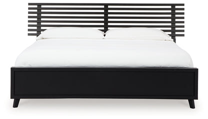 Danziar Queen Panel Bed with Mirrored Dresser, Chest and Nightstand