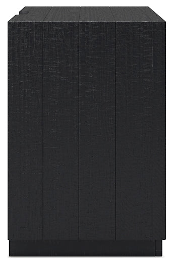 Londer King Panel Bed with Mirrored Dresser, Chest and Nightstand