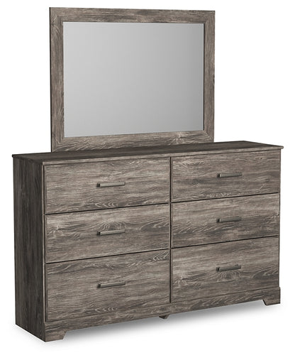Ralinksi Full Panel Bed with Mirrored Dresser, Chest and Nightstand
