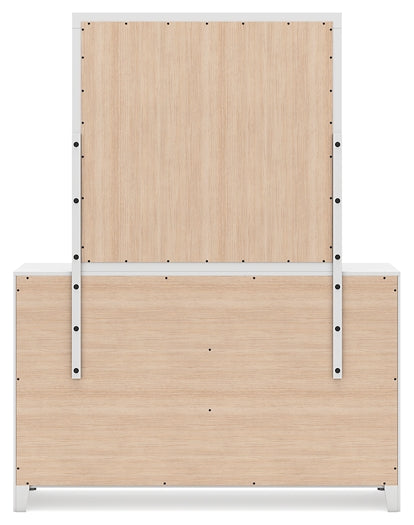 Binterglen Twin Panel Bed with Mirrored Dresser, Chest and Nightstand