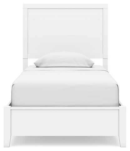 Binterglen Twin Panel Bed with Mirrored Dresser