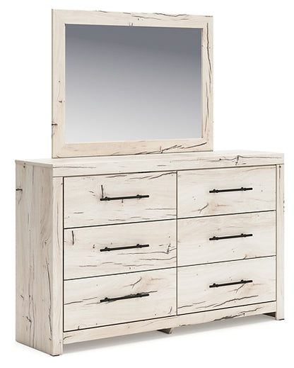 Lawroy Queen Panel Storage Bed with Mirrored Dresser and Chest