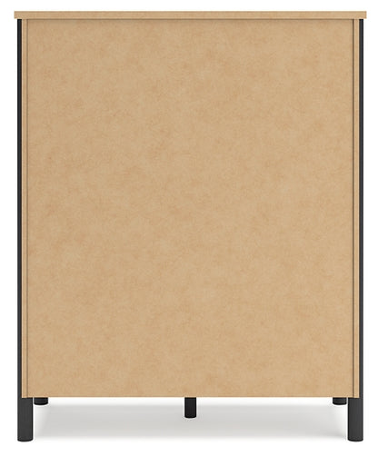 Cadmori Full Upholstered Bed with Mirrored Dresser, Chest and Nightstand