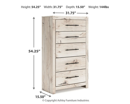 Lawroy Twin Panel Bed with Storage with Mirrored Dresser and Chest