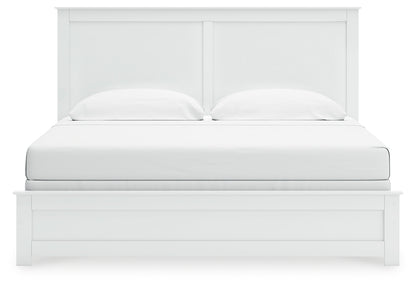 Bostwick Shoals King Panel Bed with Mirrored Dresser and Chest