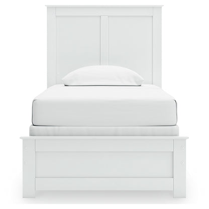 Bostwick Shoals Twin Panel Bed with Mirrored Dresser