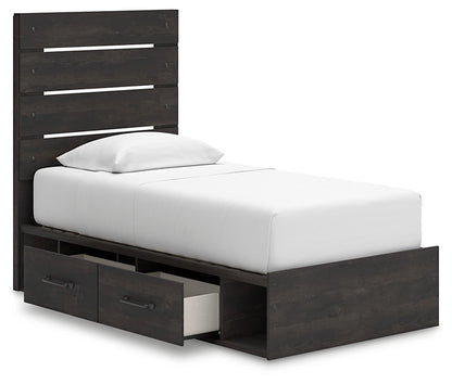 Hollivern Twin Panel Storage Bed with Mirrored Dresser, Chest and Nightstand