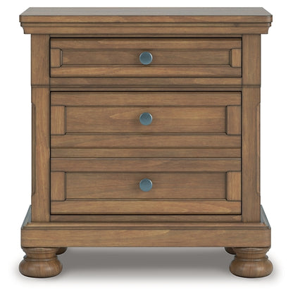 Feddinger King Panel Bed with Mirrored Dresser and Nightstand