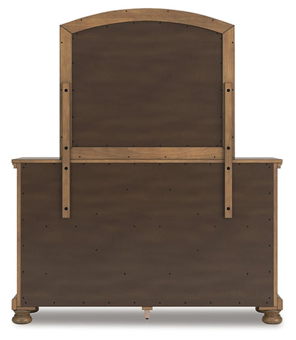 Feddinger King Panel Bed with Mirrored Dresser and Chest