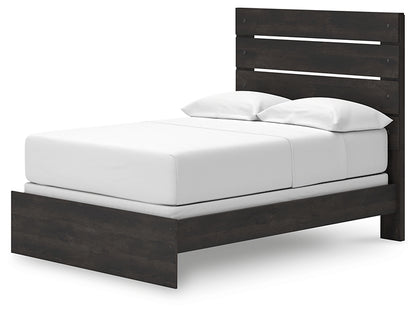 Hollivern Full Panel Bed with Mirrored Dresser