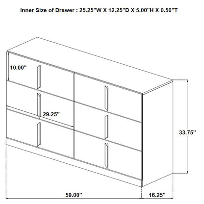 Ines 5-piece Eastern King Bedroom Set Navy and White High Gloss