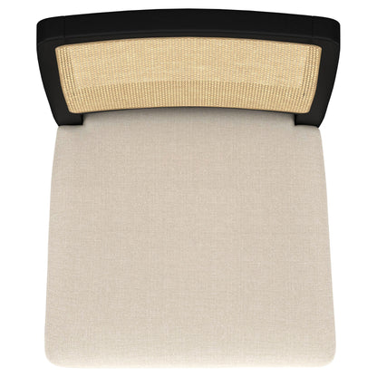 Arini 7-piece Round Dining Table Set Sand Wash and Black