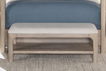 Solano 49-inch Bedroom Bed End Bench Weathered Mango