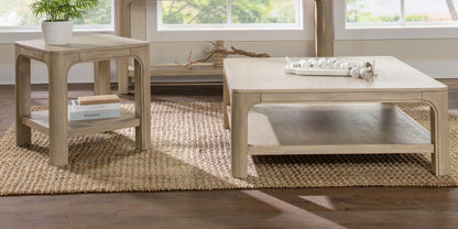 Solano 2-piece Square Coffee Table Set Weathered Mango