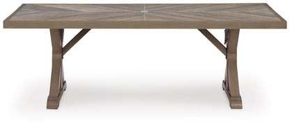 Laguna Heights RECT Dining Table w/UMB OPT