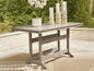 Seacliff Beach RECT COUNTER TABLE W/UMB OPT