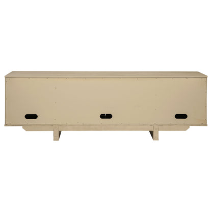 Kailani 79-inch 4-door Cane TV Stand Media Console Beige Oak