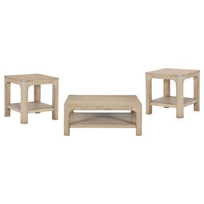 Solano 3-piece Square Coffee Table Set Weathered Mango
