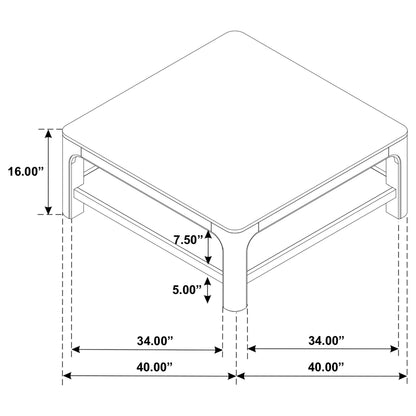 Solano 3-piece Square Coffee Table Set Weathered Mango