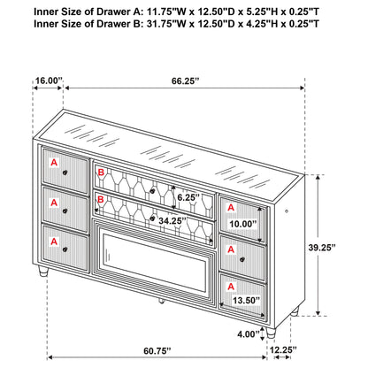 Lorient 4-piece Queen Bedroom Set Black