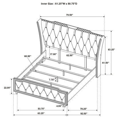 Lorient 5-piece Queen Bedroom Set Black