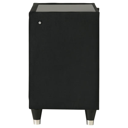 Lorient 2-drawer LED Nightstand with USB Black