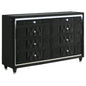 Lorient 8-drawer LED Bedroom Dresser Cabinet Black